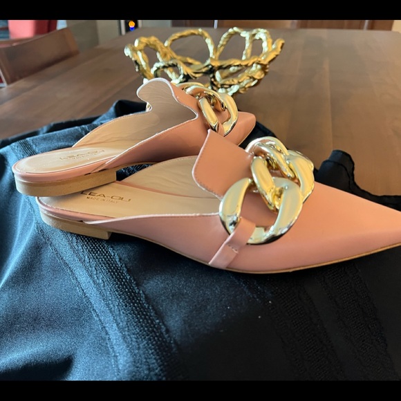 Italian Made Lea-Gu Blush Mules - Picture 5 of 6
